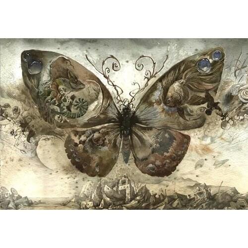 Full Square/Round Drill 5D-Diamond-Painting"Butterfly landscape"3D Diamond Embroidery Sale Diamond Mosaic home decoration FG1530