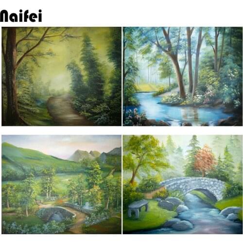 Village lake natural scenery diamond embroidery full rhinestone diamond mosaic diamond painting cross stitch kit home decoration