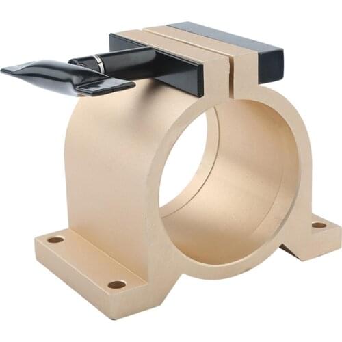 80mm Diameter Golden Aluminum CNC Spindle Motor Holder Mount Bracket Clamp Cast Adjustable handle Engraving Machine