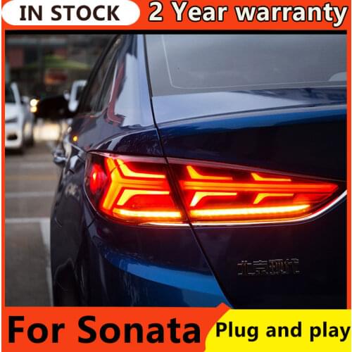 Car Styling for Hyundai Sonata Tail Lights 2016-2019 New Sonata LED Tail Lamp DRL Dynamic Signal Reverse auto Accessories