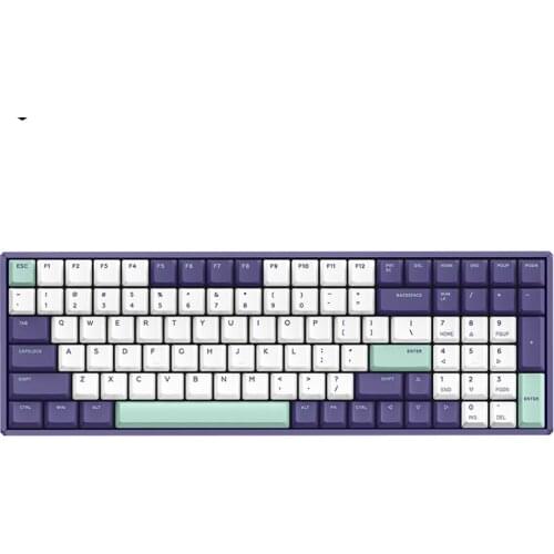 F96 grape milk wireless mechanical keyboard, Bluetooth cherry green axis powder axis red axis tea silver