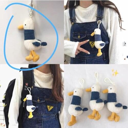 Ugly seagull bag key chain duck plush cute pendant Doll Toy Keychains Wild boar Toy Keyring Pendant Bag Car Key Holder Cute 2020