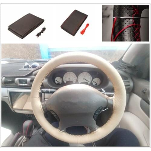 Car shape steering wheel cover knitting hand sewing auto parts for Ford Mad Evos Stealth Start iosis F-450 Verve