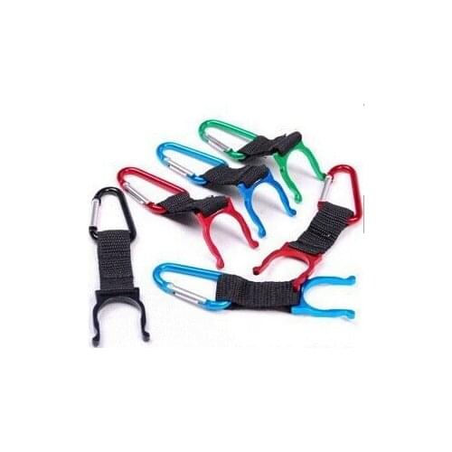 Fast DHL Free shipping 200pcs Locking Carabiner Clip Water Bottle Buckle Holder Camping Snap hook clip-on Clicp on