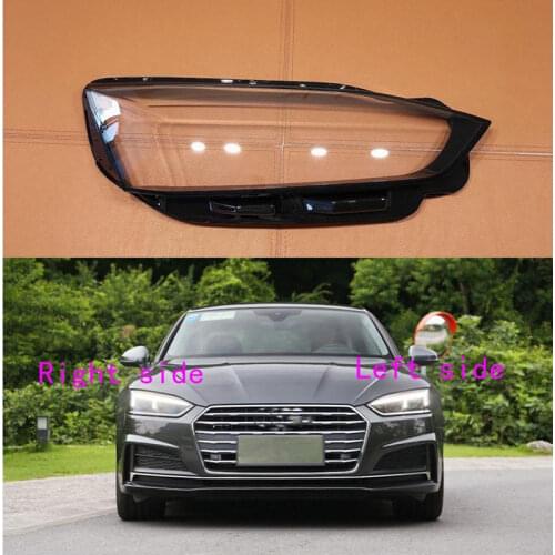 For Audi A5 2017 2018 2019 2020 Headlight Shell Lamp Shade Transparent Cover Headlight Glass Headlamp Cover