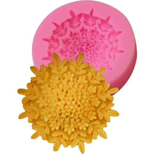 Flower silicone mold chocolate fondant cake decoration baking tools DIYresin mold gutting incense plaster mold candle soap mold