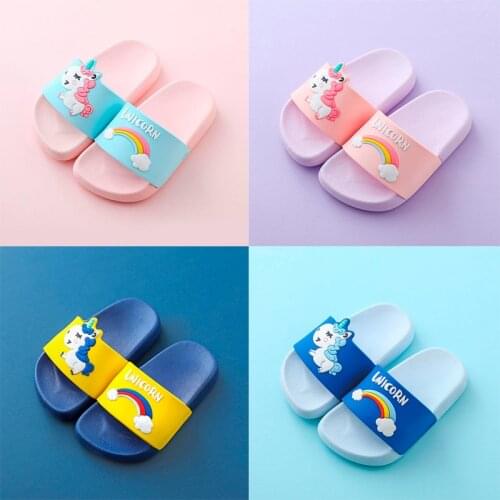 Childrens Slippers Boys Girls Summer Childrens Rainbow Indoor Slippers Antiskid Beach Sandals Childrens Home Shoes Flip Flops