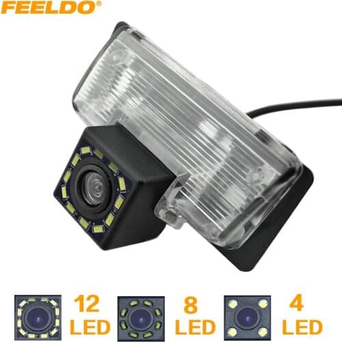 FEELDO Car Rear View Camera with 4/8/12LED light for Nissan/Teana/Paladin/Tiida/Sylphy Reversing Parking Camera#4056