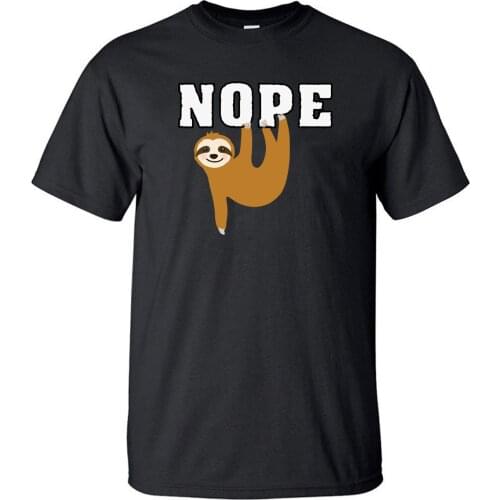 Folivora Nope Tshirt Men T Shirt Funny Tshirts 2019 Summer Cotton Short Sleeve Round Neck Black White Loose T-Shirt Tops Tees