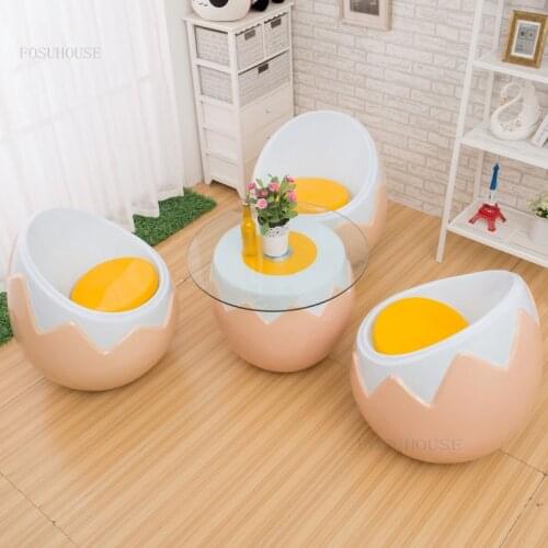 Nordic Creative Egg Living Room Chairs Minimalist Modern Backrest Cute Living Room Chair Designer Living Room Furniture Chair