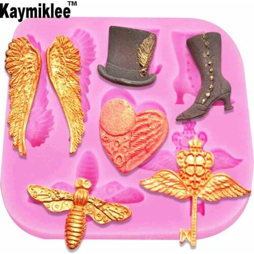 M806 Angel Wing & Bee Silicone Mold Gumpaste Sugarcraft Fondant Mould Cake Decorating Tools