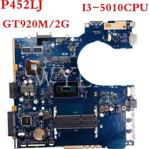 P452LJ I3-5010CPU GTX920M/2GB mainboard REV2.1 For ASUS P452L P452LJ P452 DDR3 Laptop motherboard 100% PORT Tested free shipping