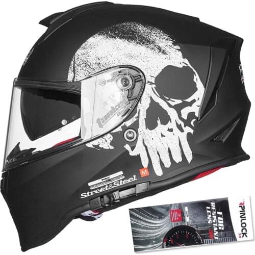 2019 New Knight safety protection Full Face Motorcycle Helmet Double Lens Motorbike Helmets made of ABS PC Visor Anti-fog film