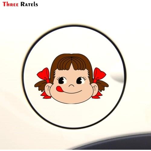 Three Ratels Fujiya Peko Cute Girl Sticker Decal For Luggage Motorcycle Laptop Refrigerator Washing Machine Pvc Window Wall Car