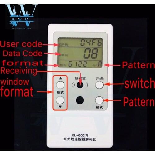 New KL-600IR TV Audio Projector Infrared Display Display Decoder Chinese Version Air-conditioning remote control is incompatible