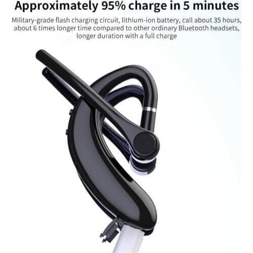 Kebidu Ear-hook Unilateral Wireless Bluetooth Headset HD Call Business Headset High-quality Waterproof Noise-reducing Headset