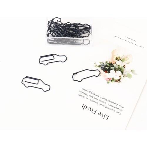 TUTU 20Pcs/lot car bus Bookmark Planner Paper Clip Metal Material Bookmarks for Book Stationery School Office Supplies H0293