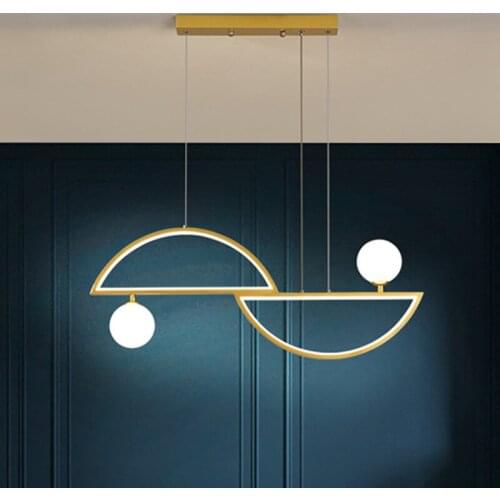 Pendant Lights Modern Designer Desk Study Gold Black Hanging Lamps for Living Dining Room Lights Bedroom Kitchen LED Furniture