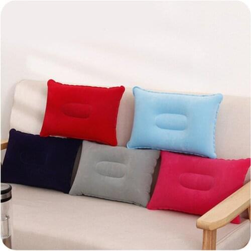 Portable Ultralight Inflatable PVC Nylon Air Pillows Camping Sleep Cushion Travel Hiking Beach Car Plane Head Rest Camp Gears