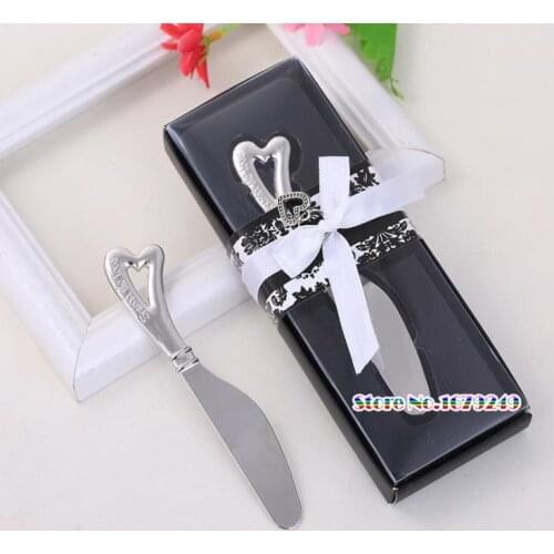The Love Heart-Shaped Handle Mini knife and fork Spreader Butter Knives Knife Wedding Gift Favors
