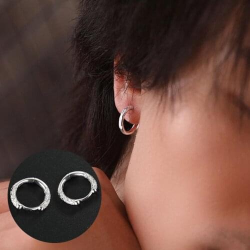 S925 Silver Earrings for Men Single Stud Earrings Men Fashion Earrings Jewelry Accessories Wholesale