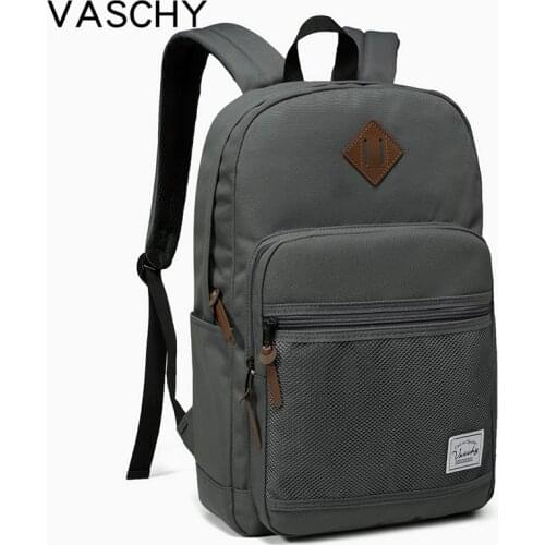 VASCHY School Backpack for Teenagers Boys Girls School Bags Student Bookbag Waterproof Casual Backpack for Children Men Women