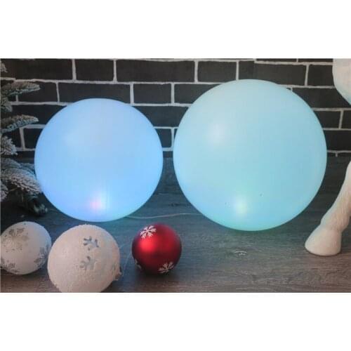 Heidi holiday wedding scene layout lamp ball 20 and 25CM white plastic ball with color light pendant whole set