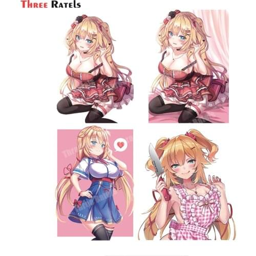 Three Ratels B114 Akai Haato Hololive Sexy Sweet Girl Sticker On Car Anime Car Accessories Laptop Window Bumper Decal