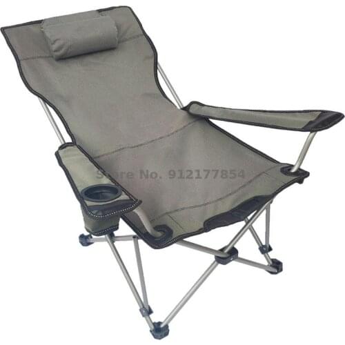 Outing Outdoor Folding Chair Portable Back Fishing Reclining Chair Lunch Break Bed Camping Leisure Stool Sitting Beach Chair
