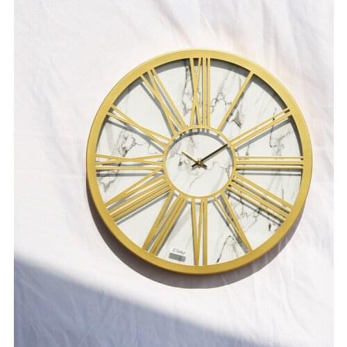 3D Large Vintage Metal Wall Clock Modern Design Nordic Clocks Gold Wall Watch Silent Modern Home Decoration Living Room Gift