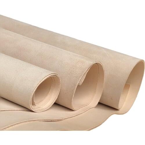 4.0mm Dyeing carving Genuine Leather Fabric Vintage Cowhide Vegetable Tanned Leather Crafts Real CowHide Tan Full Grain Pieces