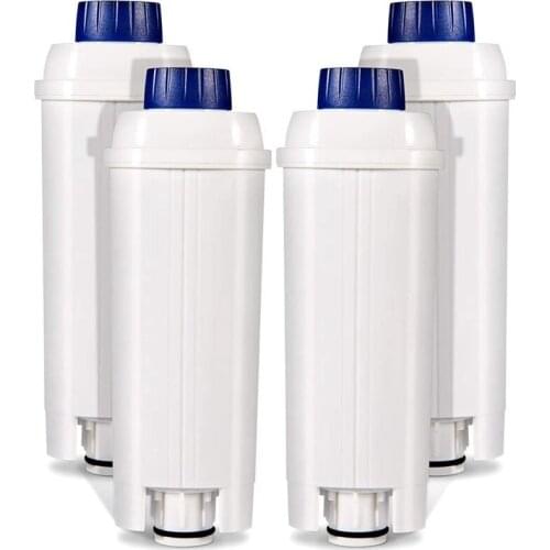 4 Pack of Coffee Machine Filter for Delonghi DLSC002 Filter ECAM, Esam, ETAM, BCO, EC with Activated Carbon Softener