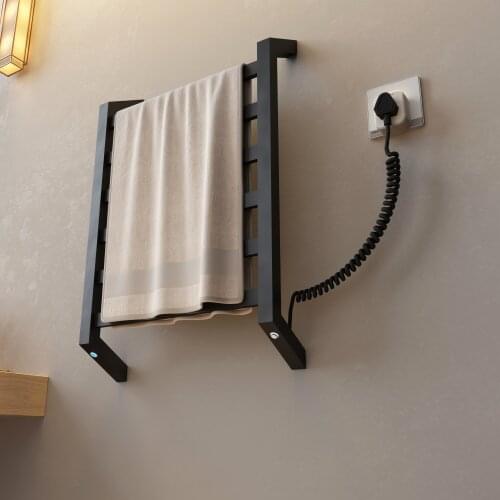Bathroom fittings Electric heated towel rack,No Trace Stickers Nail, stainless steel towel rack.Sterilizing Smart towel rack