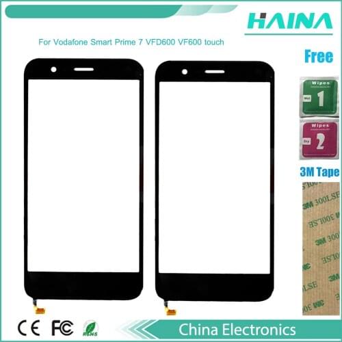 Haina Phone Touchscreen Sensor For Vodafone Smart Prime 7 VFD600 VF600 touch Screen Digitizer Replacement black color with 3m