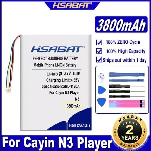 HSABAT N3 Player 3800mAh Battery for Cayin N3 Player Batteries