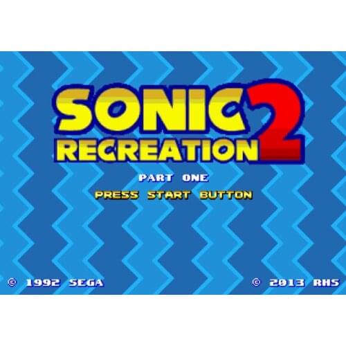 Sonic Recreation 2 16 Bit MD Game Card For Sega Mega Drive For Genesis