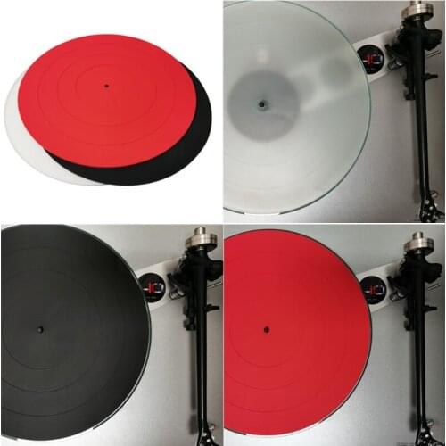 1 Pc 295mm Turntable Platter Mat Black Rubber Silicone Design for Universal to All LP Vinyl Record Players