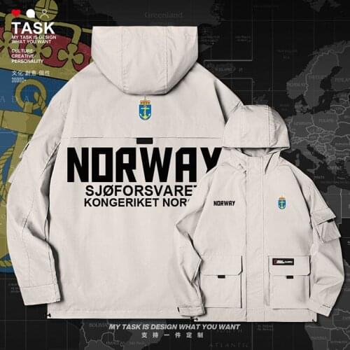 Norway Norge NOR men jacket hooded Navy logo army fan mens trench coat men Military mens chaquetas hombre new autumn clothes