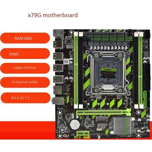 X79 Motherboard X79G LGA 2011 DDR3 Supports 4X16G M-ATX SATA III Motherboard for LGA 2011 Xeon Processor