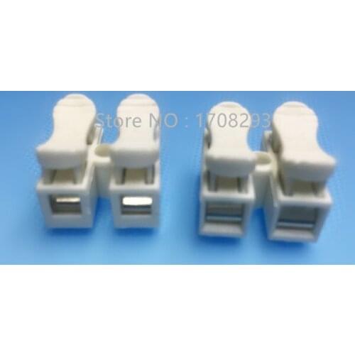 Max.250V, 220v 10a 2 pin Spring Wire Connector Splice LED Strip Light No Welding No Screw Connector Cable Crimp Clamp Terminal