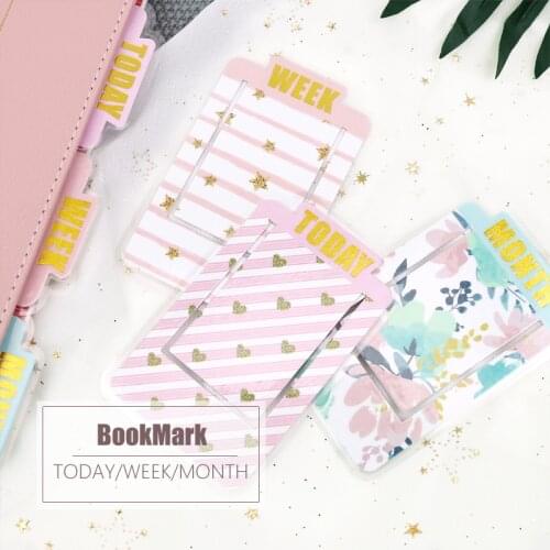MyPretties TODAY WEEK MONTH Index Dividers for Organizer Notebook Plastic-Coating Bookmark