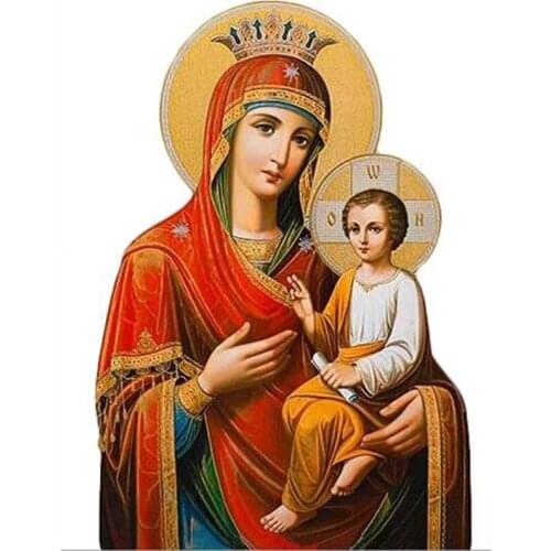 2017 NEW needlework 3D diamond embroidery icon full resin diamond with picture mosaic diy ROUND diamond painting religious ZF006