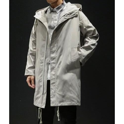 Autumn New Original Brand Loose Dust Coat Bigger Size Male Cloak Leisure Hooded Coat Casual Long Jacket Men Trench Coats M-5XL