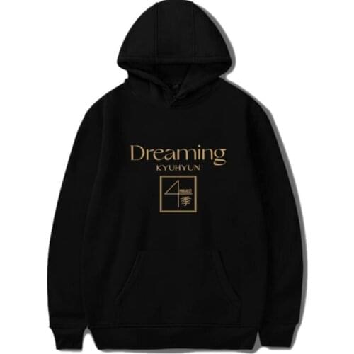 New Arrival Kpop Super Junior Kyuhyun Album Dreaming Same Printing Hoodies Fashion Unisex Pullover Fleece Sweatshirt
