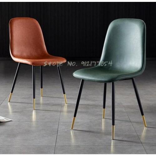 Dining Chair Home Nordic Luxury Restaurant Modern Minimalist Wrought Iron Dining Table And Chair Desk Back Dressing Chair