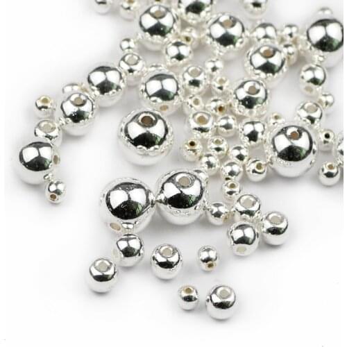 UPGFNK wholesale Natural Stone Silvers Plated Hematite 2/3/4/6/8/10mm Round Loose Beads for Jewelry Making Diy bracelet Necklace