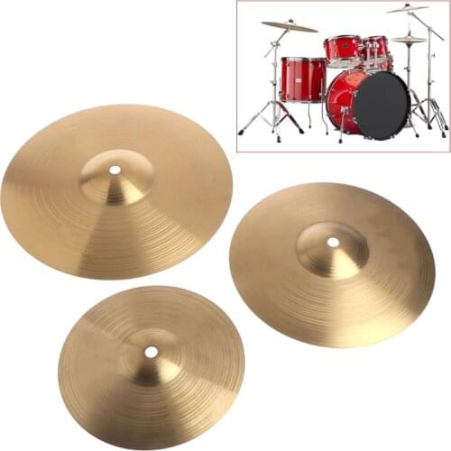 1PC Beginner Copper Alloy Crash Cymbal Drum Durable Brass Percussion Instrument 8/10/12 INCH O11 19 Dropship