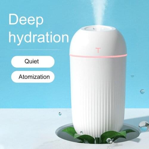 Portable Car Humidifie 420ml Portable Air Humidifier Ultrasonic Moisturizing USB Colorful Light Quiet Diffuser for Car Diffuser