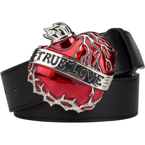 True Love Buckle Zinc Alloy for Women Gift Fashion Belt Decorate