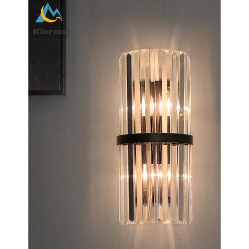 Modern simple LED crystal wall lights living room bathroom study bedroom wall lamps waterproof antirust alloy Room Decor Lamps